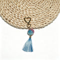 Acrylic Lantern Tassel Keychain Heart Clasp Bag Charm view 1