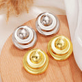 Domed Concentric Disc Statement Stud Earrings Polished Statement Fashion Jewelry view 1