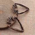 Hammered Open Arrowhead Pendants in Copper and Silver view 4