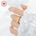 Open Heart Signet Ring With Pave Crystals Gold Steel view 3