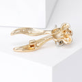 Long Ear Rabbit Brooch with Crystal Glasses in Two Metal Tones view 3