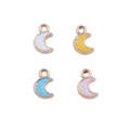 Tiny Crescent Moon Enamel Alloy Charms in Four Colors for Jewelry Making view 5