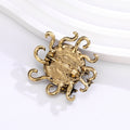 Sunflower Crystal Metal Brooch Pin 4.2 cm for Jackets and Lapels view 4