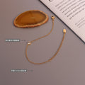 Slim Chain Bracelet Single Bezel Set Round Clear Stone view 2