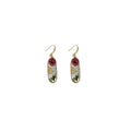 Pressed Flower Clear Resin Drop Earrings in Four Botanical Colors view 5