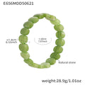 Natural Stone Bead Stretch Bracelet Colorful Oval Chip Styles view 9