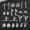 Antique Silver Cheerleading Equipment and Cheerleading Theme Metal Charms in 12 view 2