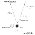 Stainless Steel Roman Disc Necklace Shell Bracelet Gold Silver Rose view 6