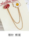 Novelty Double Chain Collar Brooch Pins in Five Playful Styles view 8