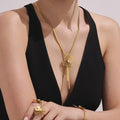 Hollow Flower Zircon Necklace Bracelet Earrings Ring Set view 1