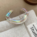 Iridescent Clear Acrylic Open Cuff Bangles 11 Textures view 1