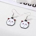 Silver Tone Halloween Enamel Hook Earrings in Twelve Novelty Designs view 12