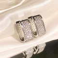 Gold Rose Gold Or Silver Openwork Huggie Earrings Jewelry view 2