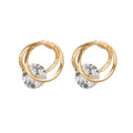 Spiral Crystal Stud Earrings In Five Color Accents view 5