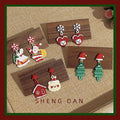 Christmas Theme Drop Earrings House Bear Snowflake Santa view 4