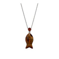 Small Fish Pendant Cord Necklaces in Five Soft Colors view 5