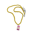 Colorful Beaded Bear and Flower Pendant Necklace in Three Styles view 5