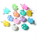 Polka Dot Mushroom Resin Charms in a Colorful Random Mix view 5