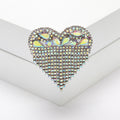 Crystal Heart Chain Fringe Brooch in Eight Colorways view 10