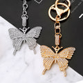 Full Crystal Butterfly Keychains in Gold and Silver Tone Finishes view 2