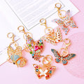 Large Square Wing Multicolor Crystal Butterfly Keychain view 4