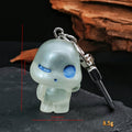 Glow-in-the-Dark Blue-Eyed Alien Figure Keychains in Ten Poses view 9