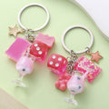 Dice Charm Keychains Featuring Purple Bear Across 13 Pictured Variations view 2