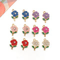 Gold-Tone Flower Metal Charms with 7 Listed Options view 2