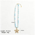 Colorful Flat Bead Necklaces With Star Medallion And Heart Pendants view 6