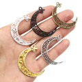 Openwork Crescent Moon Metal Charms in Eight Finishes view 5