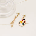 Seven Painter Palette Earring Clip and Necklace Options view 3