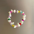 Shell Chip Beaded Bracelets Four Styles Cream Multicolor Disc view 9