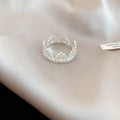 Silver Open Rings Eleven Styles Crown Flower Pearl Shield view 8