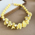 Acrylic Wave Petal Drop Earrings and Beaded Necklaces view 7