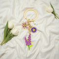 Four-Color Butterfly Pearl and Flower Bouquet Mother Keychain Collection view 1