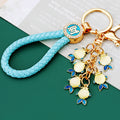 Six Fish Moonstone Keychains in Red and Blue with Assorted and Braided Options view 2