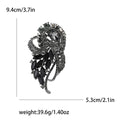 Large Curved Feather Crystal Brooch in Nine Colorways view 6