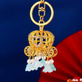 Illuminated Pumpkin Carriage Keychains With Floral Bead Tassels view 6