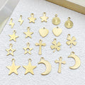 Gold-Tone Heart and Four-Leaf Clover Metal Charms with 11 Listed Options view 2