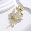 Pink Gold Tone Dragonfly Metal Brooch Pin for Jackets and Lapels view 3