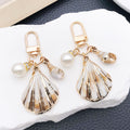 Gold Tone Shell Conch Starfish and Pearl-Look Clasp Charms for Accessory Making view 1