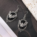 Silver Tone Bat Cameo Keychain Necklace and Earring Options view 5