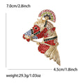 Rainbow Rhinestone Horse Head Brooch Gold Blue or Red view 5