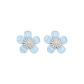 Pastel Crystal Flower Stud Earrings Fashion Jewelry view 5