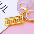Gold Abacus Keychains with Four Message Tags Clasp and Red Braided Loops view 10