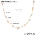 Irregular Natural Chip Stone Necklace And Bracelet Station Chain view 12