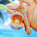 Jeweled Treasure Shell Keychains in Starry Glitter Pearl and Bubble Styles view 12