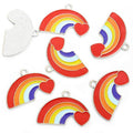 Rainbow and Heart Enamel Charms in Eight Color Combinations view 11