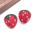Medium and Large Four-Color Rhinestone Strawberry Clay Bead Collection view 12