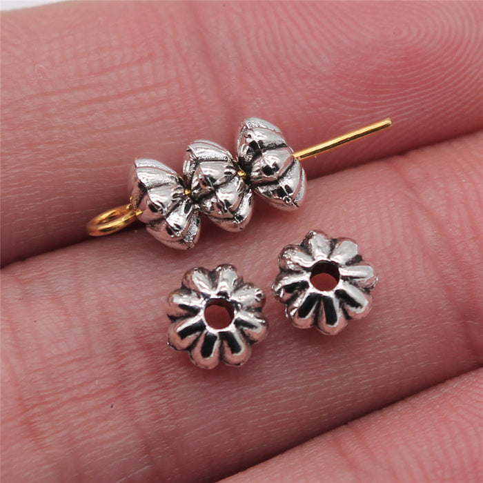Antique Silver Flower Cap Spacer Bead for Jewelry Making